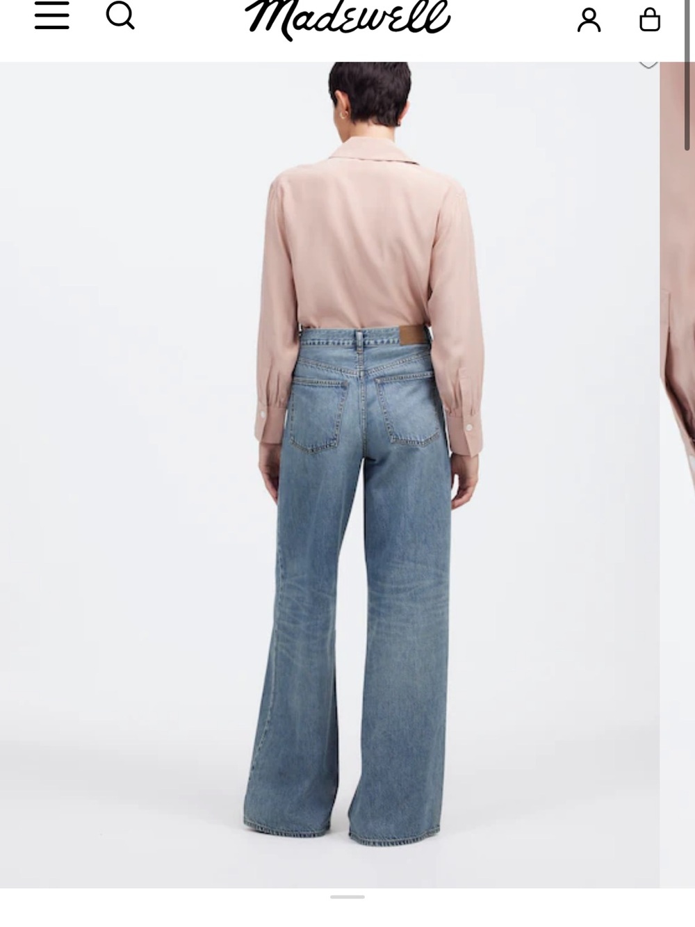 Madewell Wide-Leg Jeans in Medium Blue - Picture 9 of 10